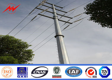چین 16m Q345 bitumen electrical power pole for overheadline project تامین کننده