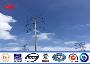 چین Round tapered galvanization electrical power pole for transmission pole تامین کننده