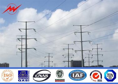 چین 110KV Double Circuit Electrical Power Pole , High Mast Steel Utility Poles تامین کننده
