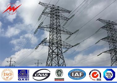 چین Galvanization Single Circuit Steel Electrical Power Pole For Transmission تامین کننده