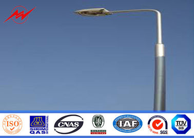 چین 12mm 4mm wall thickness double bracket Galvanized Steel Pole for area sports lighting تامین کننده