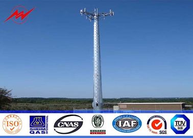 چین Steel 100ft Mono Pole Mobile Cell Phone Tower / Tapered / Flanged Steel Poles تامین کننده
