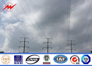 چین 138 KV Transmission Line Electrical Power Pole , Steel Transmission Poles تامین کننده