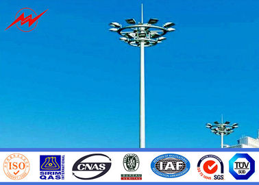 چین Anticorrosive Round 25M HDG Plaza High Mast Pole with Round Lamp Panel تامین کننده
