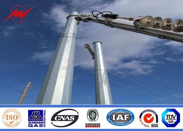 چین 30ft 66kv small height Steel Utility Pole for Power Transmission Line with double arms تامین کننده
