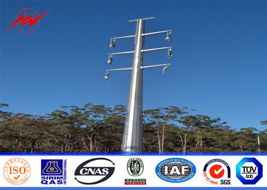 چین 20M 16KN 4mm thikcness Steel Utility Pole for electrical power line with white powder coating تامین کننده