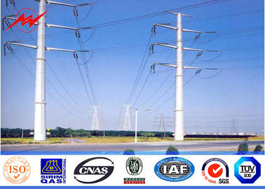 چین 11.8M 50KN 6mm Thikcness Steel Utility Pole For Electrical Power Tower تامین کننده