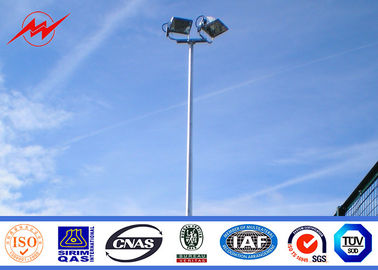 چین S355JR Polygonal 25m Galvanized Sports Light Poles With Electric Rasing System تامین کننده