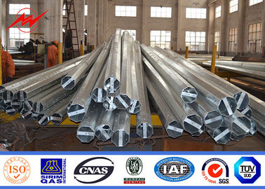 چین Multi Sided 8m 12 KN Steel Power Poles With Hot Dip Galvanization Powder Coating تامین کننده