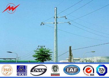 چین Hot Dip Galvanized Medium Voltage Electrical Transmission Poles With Insulator تامین کننده
