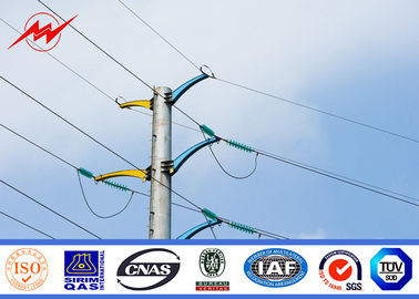 چین Conical 25FT 132kv Bitumen Metal Utility Poles For High Voltage Transmission Lines تامین کننده