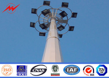 چین Slip Joint Bitumen 3mm 20m High Mast Light Poles with Round Lamp Panel تامین کننده