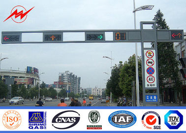 چین Q235 Frame polygonal / Round Highway Road Sign Board With Single Arm تامین کننده