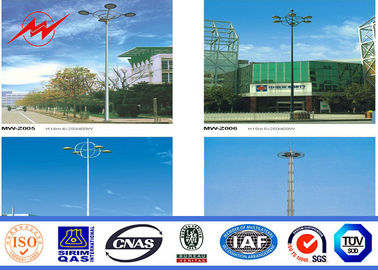 چین 30M 3 Sections Parking Lot Lighting Solar Power Light Pole With Round Lamp Panel تامین کننده