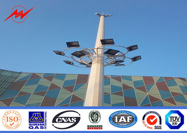 چین Stadium Lighting 36.6 Meters Galvanized High Mast Light Pole With 600kg Raising System تامین کننده