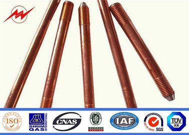 چین Professional Copper Bonded Ground Rod Copper Grounding Bar 1/2&quot; 5/8&quot; 3/4&quot; تامین کننده