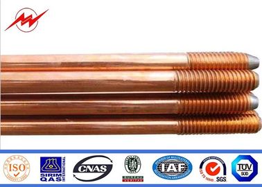 چین Pure Earth Earth Bar Copper Grounding Rod Flat Pointed 0.254mm Thickness تامین کننده