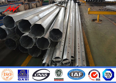 چین Outdoor Polygonal Metal Utility Poles 12m 10kn Galvanized Steel Pole تامین کننده
