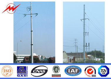 چین 14m Outdoor 69kv Steel Transmission Poles Hot Dip Galvanization تامین کننده