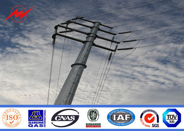 چین 3mm Thickness Overhead Line Steel Power Poles 35FT Transmission Line Poles تامین کننده