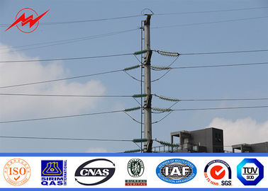چین 12m Polygonal steel transmission poles steel power poles With Climbing Rung تامین کننده