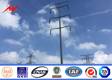 چین 11.88m 1200 Dan Load Steel Utility Power Poles Hot Dip Galvanized Electric Power Pole تامین کننده