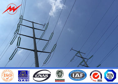 چین 11.8m Height Spray Paint Galvanised Steel Poles For Transmission Equipment تامین کننده