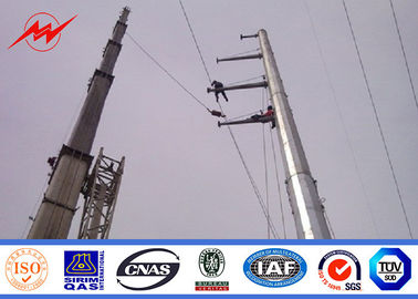 چین 8m 10m 12m Electric Transmission Steel Power Pole Gr65 Tubular / Ladder Welded تامین کننده