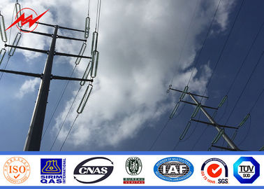 چین 12m Galvanized Steel Utility Power Poles Large Load For Power Distribution Equipment تامین کننده