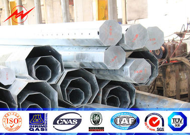چین Octagonal Shape Galvanized Steel Electric Pole 10M 5KN Load Steel Transmission Poles تامین کننده