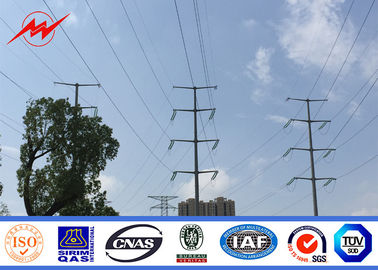 چین 10M 15KN Galvanized 69KV Outdoor Electric Steel Power Pole for Distribution Line تامین کننده