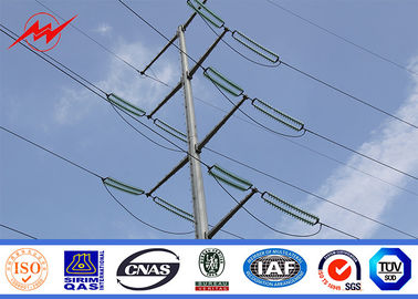 چین 33kv Galvanized Steel Transmission Poles For Power Distribution 5 - 15m Height تامین کننده