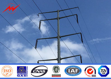 چین 132 Kv Power Distribution Transmission Line Poles Hot Dip Galvanized For Overhead تامین کننده