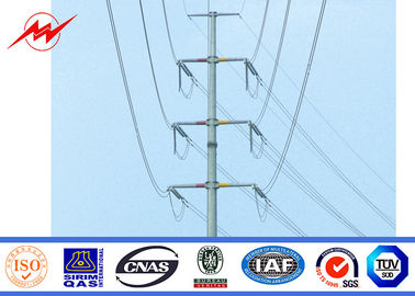 چین 12m 350daN Electric Galvanized Steel Pole Bitumen Diameter 120mm - 280mm تامین کننده