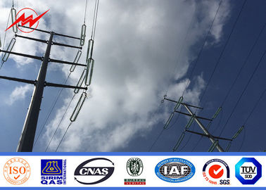 چین Distribution Line Electrical Power Pole 10m Wall Thickness 3mm Galvanized Steel Pole تامین کننده