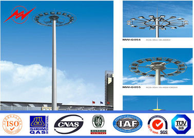 چین 15 - 30 M Q345 Steel Tubular Pole Stadium High Mast Lighting Pole With 16 Lights تامین کننده
