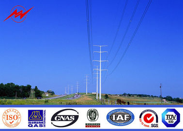 چین 10 kv - 550 kv Electricity Steel Utility Pole For Power Transmission Line تامین کننده