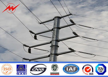 چین Bitumen 16M 5 KN Electrical Power Pole For Double Circuit Transmission Line تامین کننده