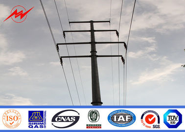 چین 69kv Round Tapered Steel Utility Pole / Electric Light Pole For Electrical Transmission تامین کننده