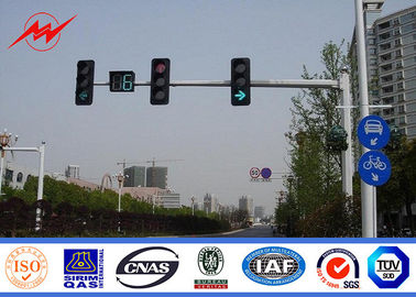 چین 6.5m Height High Mast Poles / Road Lighting Pole For LED Traffic Signs , ISO9001 Standard تامین کننده