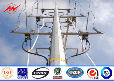 چین 11M 1.8 Safety Factor Steel Utility Poles For Power Transmission Line Project تامین کننده