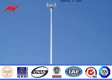 چین Tapered Monopole Antenna Tower Galvanised Mobile Communication Tower Three Sections تامین کننده