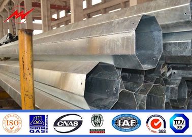 چین 15m Electrical Galvanised Steel Pipe Taper / Polygonal Shape For Transmission Line تامین کننده