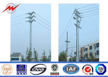 چین 45 FT 2 Sections 220 KV Electric Steel Power Pole With Galvanization / Bitumen تامین کننده