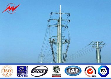چین 14m Tapered Steel Utility Pole Structures Power Pole With Climbing Ladder Protection تامین کننده