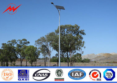 چین 12m Galvanized Painted 400W Round Solar Street Lighting Poles For Road / Highway تامین کننده