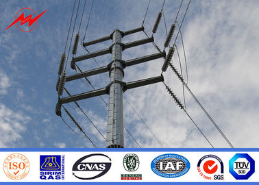 چین Hot Dip Galvanized Steel Electric Utility Poles For Electrical Distribution Line Project تامین کننده
