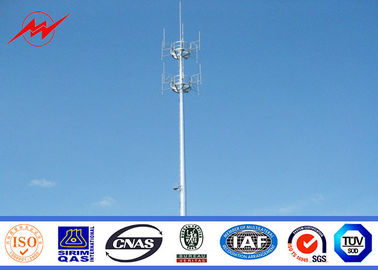 چین 70m Self Supporting Galvanized Pole Monopole Antenna Tower With Powder Painting تامین کننده
