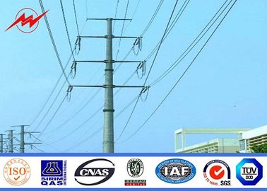 چین 69KV Power Line Pole / Steel Utility Poles For Mining Industry , Steel Street Light Poles تامین کننده