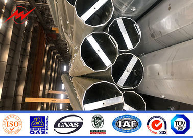 چین 10kv - 550kv قطب فولاد گالوانیزه گرم، قطب قدرت الکتریکی برای خط توزیع تامین کننده